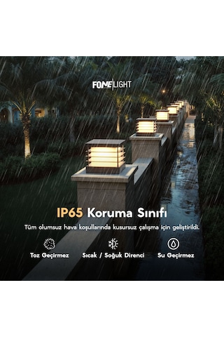 FoneLight Postila 18 cm LED Set Üstü Bahçe Aydınlatma Armatürü Antrasit Alüminyum IP65 Bahçe Duvar Aydınlatması