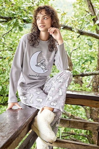 Aydoğan Polar Pijama Takımı Açık Gri