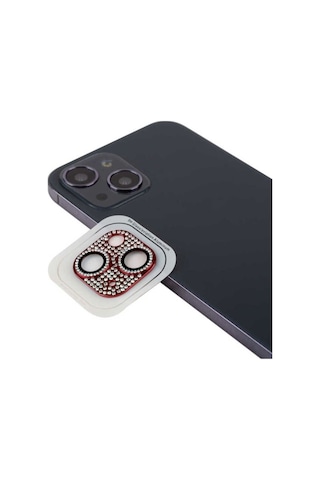 Apple Uyumlu iPhone 13 Mini Zore Cl-08 Kamera Lens Koruyucu Kırmızı