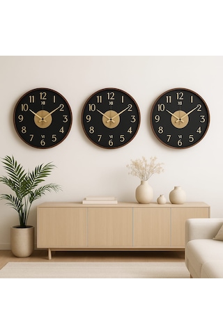 Modern Tasarımıyla Göz Alıcı Duvar Saati No:102 Siyah