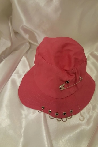 Şapka Bucket Şapka Balıkçı Kova Şapka Unisex Yuvarlak Şapka Şeker Pembe Zincir Piercing Li ÇoK Renkli Çok Renkli