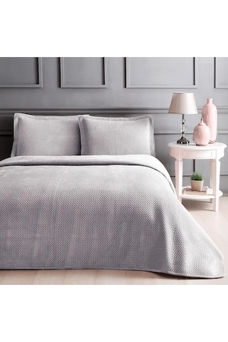 Linens Glace Gri Çift Kişilik Yatak Örtüsü Gri