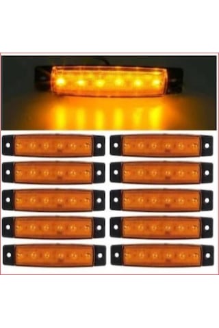 10 Adet Parmak Lamba 6 Ledli Sarı 10 Adet Parmak Lamba 6 Ledli Sarı