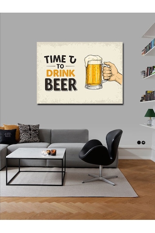 Kanvas Tablo Bir Bira İçme Zamanı