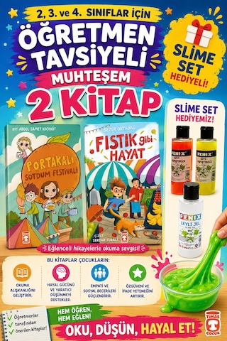 Timaş 2,3. Ve 4.sınıflar İçin Portakalı Soydum Festivali-fıstık Gibi Hayat Slime Set Hediyeli