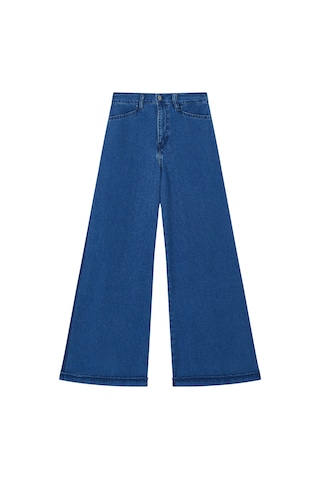 Outland Denim Sürdürülebilir Geniş Paça Uzun Pantolon Koyu Mavi