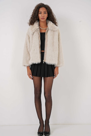 Gabria Deri Fermuarlı Kürk Taş