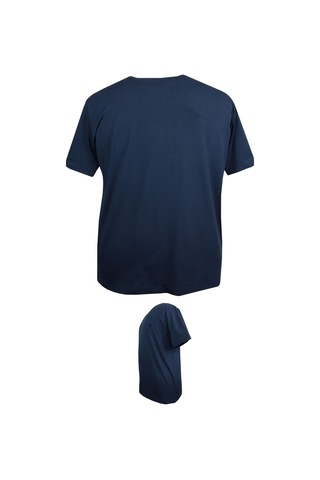 Battal Boy % 100 Pamuk 115 Kilo-150 Kilo Arası İçin Uygun Bedenli Bisiklet Yaka Düz Tişört Lacivert Lacivert