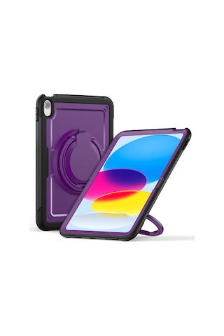 Apple Uyumlu iPad Air 11inç M4/m3/m2 2026-2024 Kılıf Askılı Silikon Handle Ring Yüzüklü Amour Tank Case