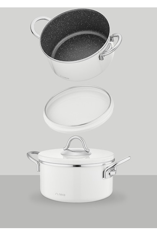 Neva N3078 Sweet Lilyum Graye Tencere Seti