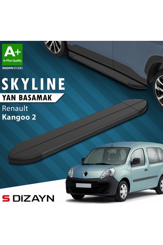 S-dizayn Renault Kangoo 2 Skyline Siyah Yan Basamak 193 Cm 2008-2020 A+ Kalite