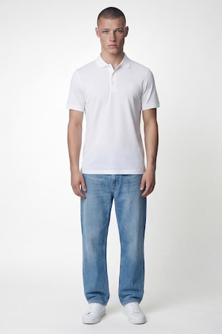 Giotelli Erkek Beyaz Dar Kesim Slim Fit %100 Pamuk Kısa Kollu Düğmeli Polo Yaka Tişört