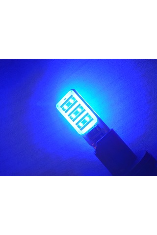 T10 Dipsiz Led Ampul 4 Adet Angel Mavi 12v T10 Park, Sinyal, Plaka Ampulu