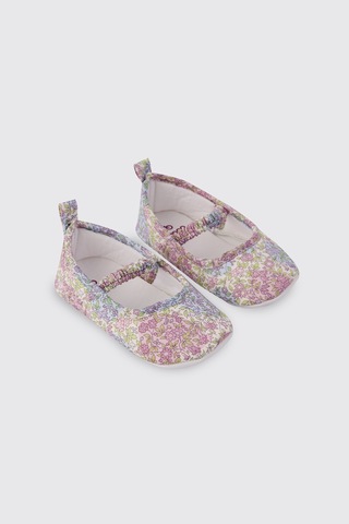 Panço Liberty Kumaş Kız Bebek Patik Mor