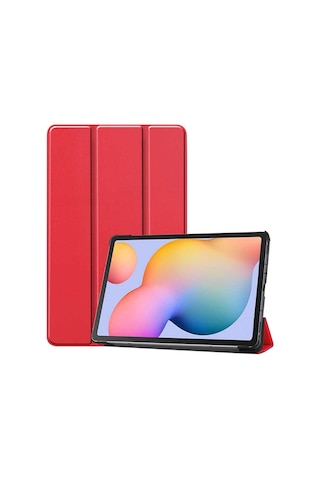 Zore Samsung Galaxy Tab S7 T870 Uyumlu Smart Cover Standlı 1-1 Kılıf-kırmızı