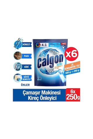 Calgon Kireç Önleyici 4ü1 Arada Ultra Konsantre Toz 6 x 250 G