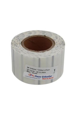 Pp Şeffaf Termal Rulo Etiket 40mm X 40mm Çap Ruloda 500 Adet 1