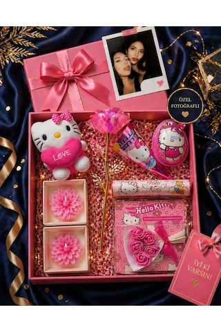 +10 Parça Hello Kitty Hediye Kutusu Lisanslı