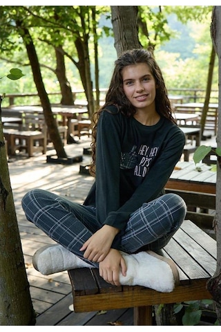 Aydoğan Kadın Bisiklet Yaka Termal Pijama Takımı 30054s- 1 Adet Siyah