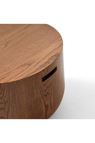 Orta Sehpa Takımı No:726 Mdf Yuvarlak Ceviz Orta Sehpa