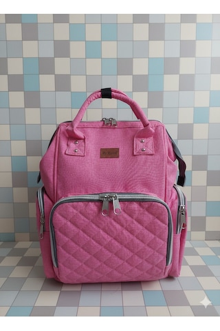 Newfull Anne Bebek Bakım Sırt Çantası-biberon Termos Gözlü Pembe