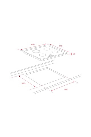 Teka Tz 6317 Siyah Vitroseramik Cam 3 Gözlü Elektrikli Ankastre Ocak