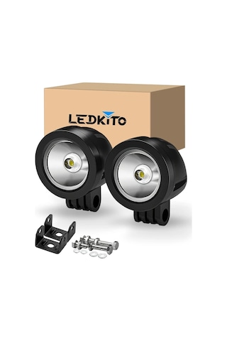 Motion003 Alüminyum 2 Işık 2 İnç Motosiklet Işıkları Beyaz Yüksek Lümen Su Toz Geçir