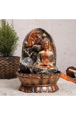 Zen Oturan Buddha Aum Temalı Su Şelalesi