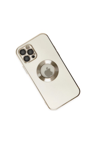 Gld-spt- Newface Apple Uyumlu iPhone 12 Pro Max Kılıf Store Silikon - Beyaz