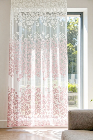 Pannello Tül Perde Beyaz Pembe 140x295 Pembe-beyaz