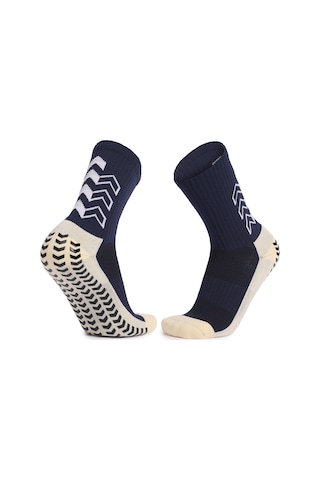 Yuntech01 Spor Çorapları, Kalın Pamuk Tabanı, Kayma Engeli, Orta Boy, Solunumlu, Teri Emici, Basketbol Futbol Bisiklet Sporları İçin, Tek Çift, Lacivert, Unisex, 245-275mm Koyu Mavi