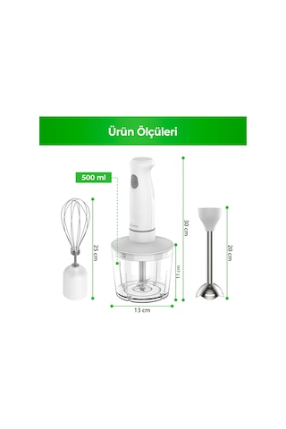 Kiwi KC-8219H 500 W El Blender Seti