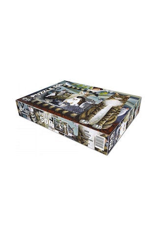 Star Puzzle 500 Parça Kedi Ailesi Puzzle