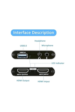Anunnaki An4130 Hdmı 4k Uhd 30hz Video Capture Cihazı Gamer Yayın Ve Kayıt Uyumlu