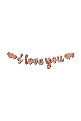 I Love You Kaligrafi Banner Rose Gold I Love You Kaligrafi Banner Rose Gold