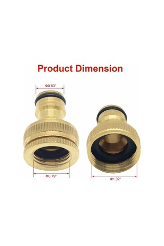 2'li Pirinç Bahçe Hortumu Musluk Bağlantısı, 1/2 Ve 3/4 Dişi Diğer