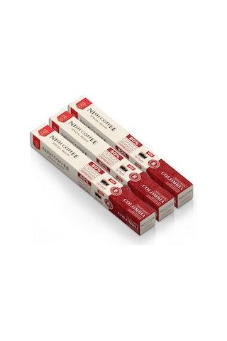Nish Coffee Single Orijin Kapsül Kahve Colombia Nespresso Uyumlu 3lü Set 30 Kapsül Kapsül Kahve