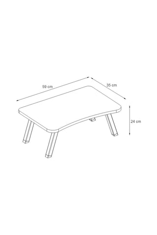 Intergo-Eticaret Renkli Laptop Sehpası Katlanabilir Yatak Koltuk Üstü Kahvaltı Bilgisayar Sehpası