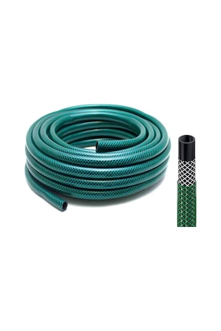 Venoa Meteor Vde35 Kırılmaz Örgülü Tekerlek Makaralı Bahçe Su Hortumu 35 Mt 6 Parça
