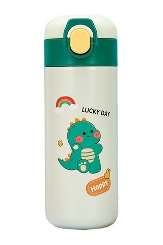 Getfit Çocuk Su Bardağı Termos Bardak Bardak Çocuk Soğuk Termos Bardak 316 Paslanmaz Çelik Termo Yeşil