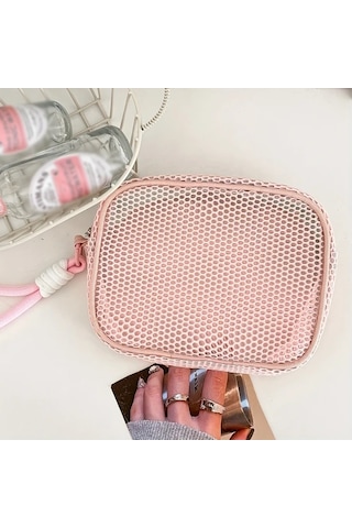 Elmpaly Tofu Blok File Çanta Bilek Kayışlı Büyük Kapasiteli Pastel Renkli Bozukluk Cüzdanı