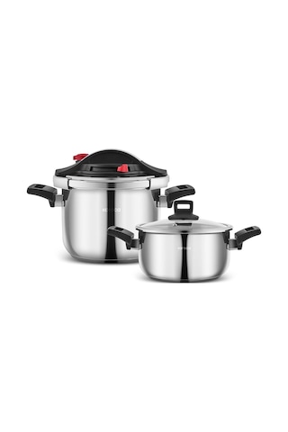 Karaca Vitola İndüksiyon Tabanlı Düdüklü Tencere Seti 4+6 Lt