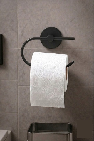 Buççin Online Mağaza Yapışkanlı Tuvalet Kağıtlığı Wc Kağıtlık Tuvalet Kağıdı Askısı Siyah Paslanmaz Çelik Siyah Çok Renkli