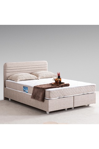 Mila Çift Kişilik Baza Başlık Orthosoft Yatak Seti - Krem 150 x 200
