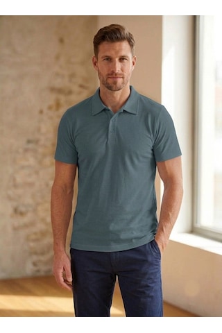 Smalltouch Unisex Kadın Erkek Polo Yaka Regular Kalıp Düğmeli Pike Tişört Antrasit