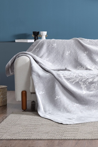 Afra Battaniye Çift Kişilik Gri