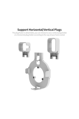 Novahub Duvara Monte Eero Pro 6 Yönlendirici Askısı - Siyah/beyaz, Çıkarılabilir Fiş Tutucu, Kablo Saklama, Vidalı/vidasız Montaj