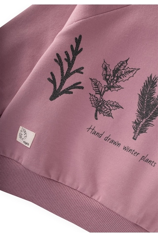 Cigit Ağaç Baskılı Sweatshirt 1-7 Yaş Leylak