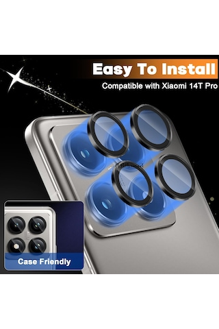 Xiaomi Mi 14t Pro Kamera Koruma Lens Koruyucu Temperli Cam Aparat