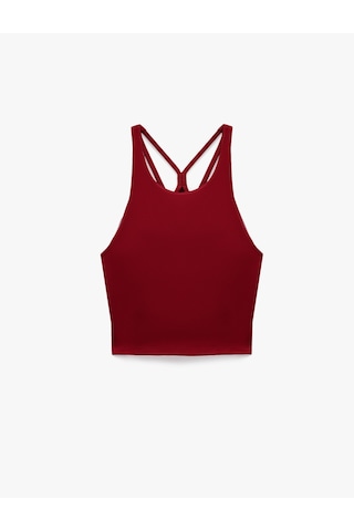Koton Çapraz Askılı Sırt Detaylı Kaplı Sporcu Sütyeni Bordo 6sak30108nk Bordo